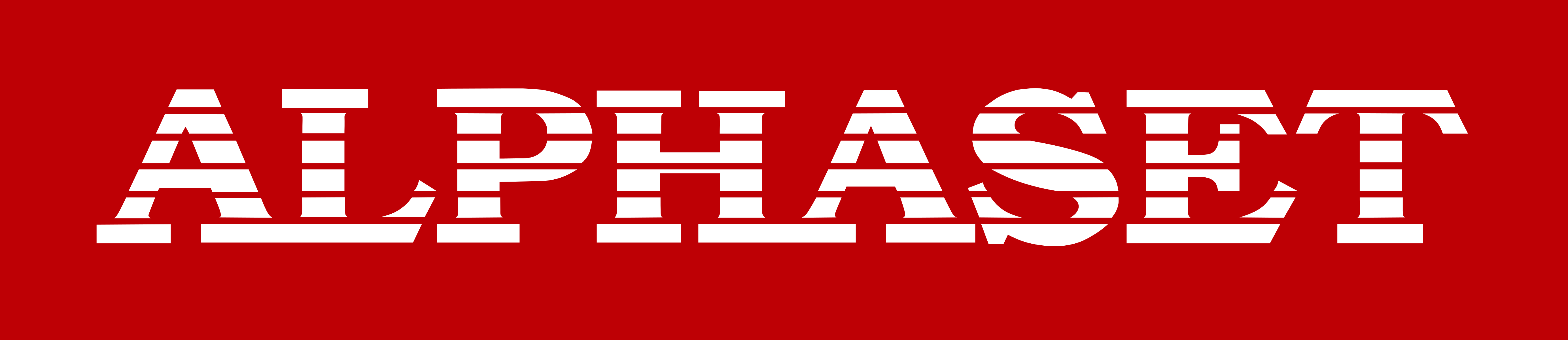 Alphaset Logo White on Red